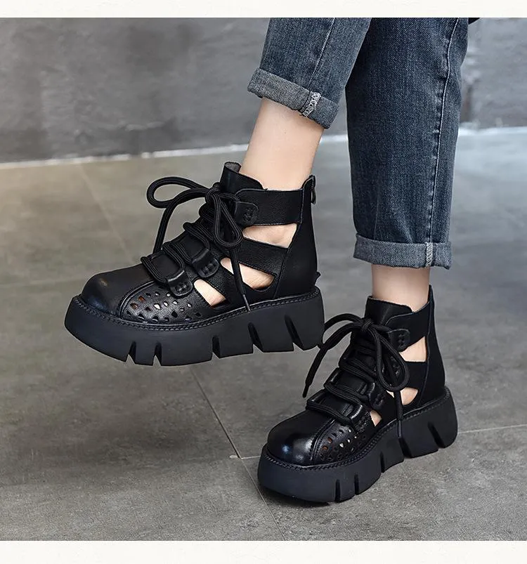 Handmade Retro Leather Breathable Shoes