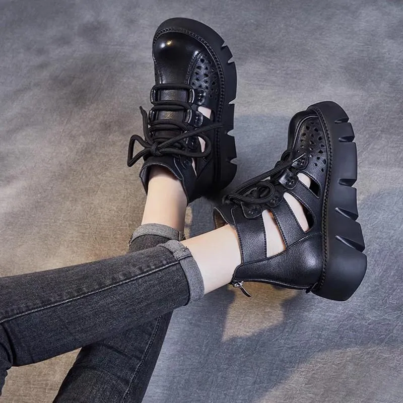 Handmade Retro Leather Breathable Shoes