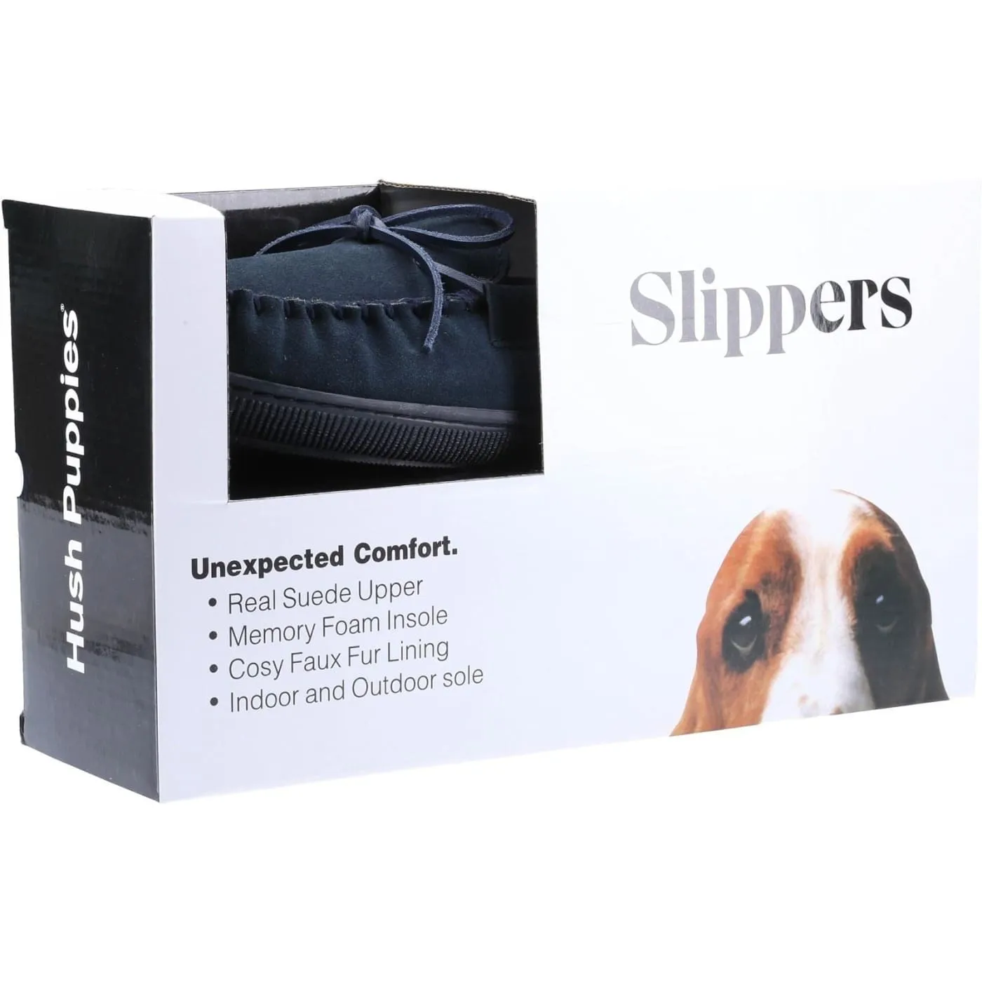 Hush Puppies Ace Navy Mens Suede Slippers