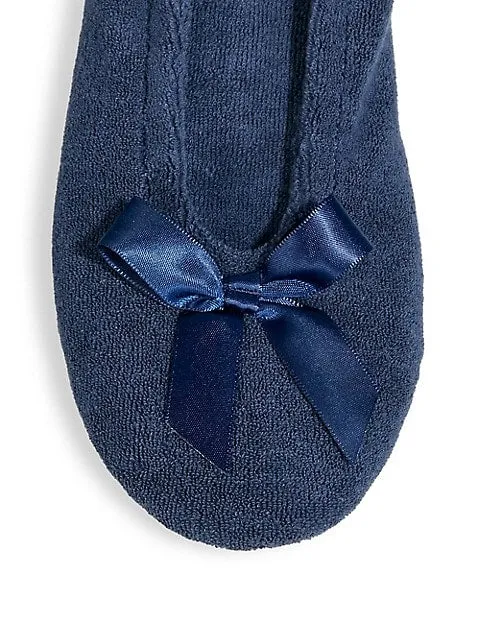 ISOTONER Classic Terry Ballet Slipper Navy