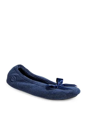 ISOTONER Classic Terry Ballet Slipper Navy