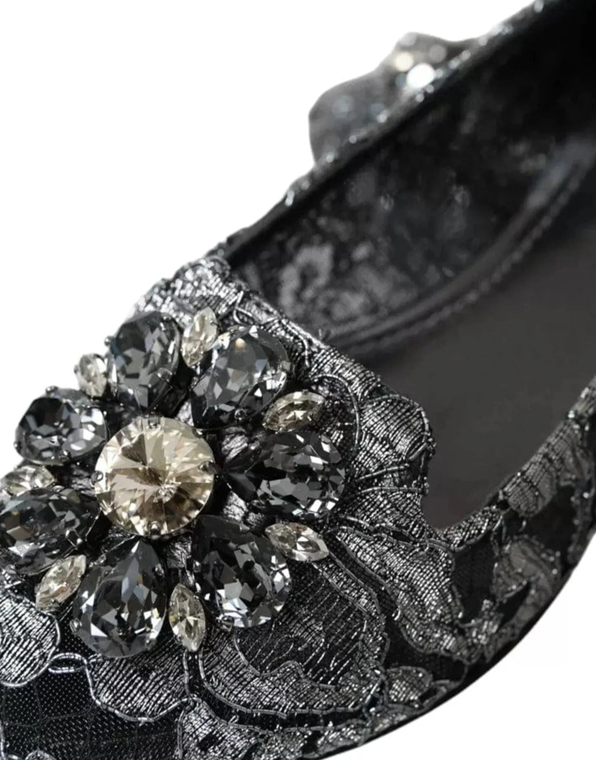 Lace Crystal Ballet Flats