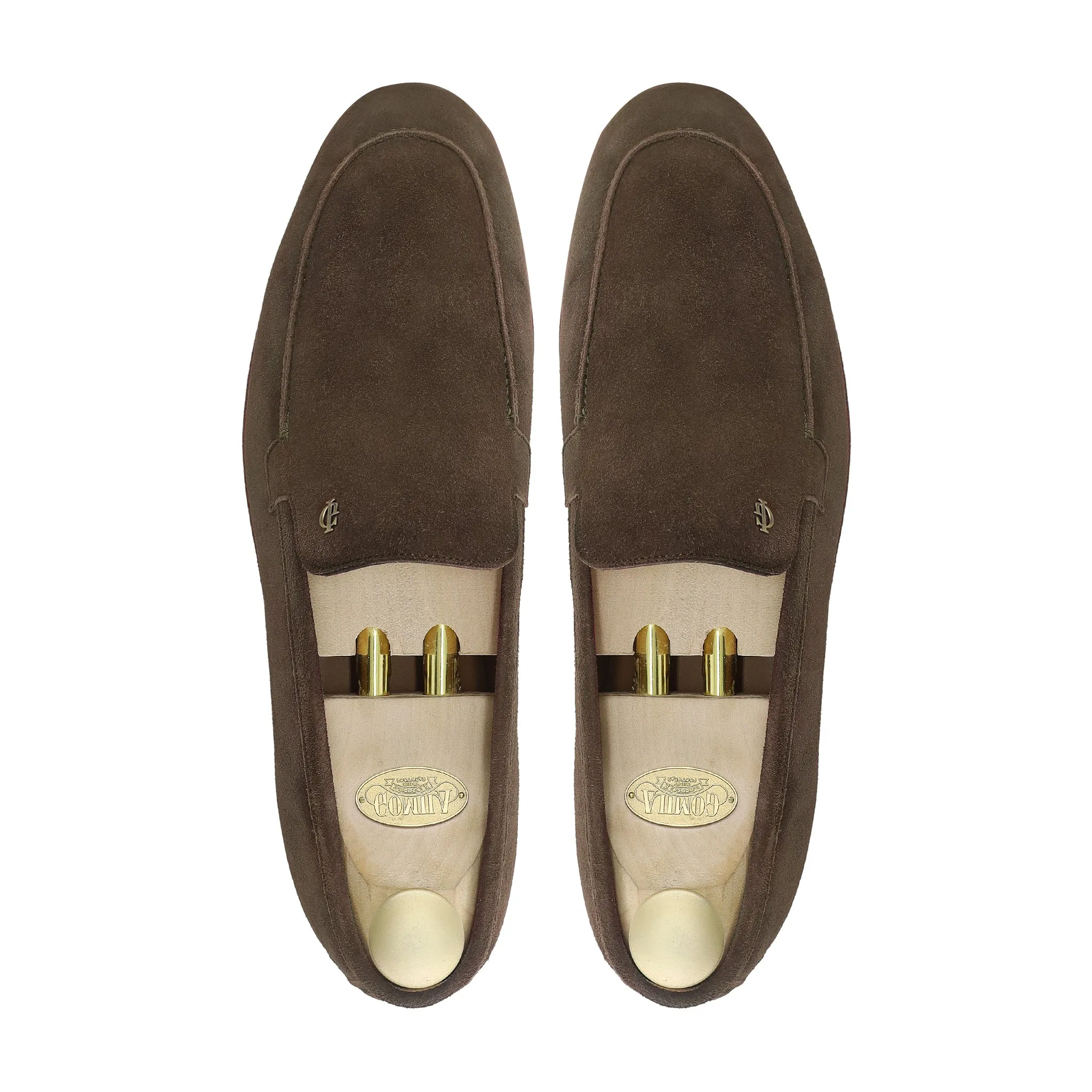 Levert - Men's Dark Brown Kid Suede Loafer