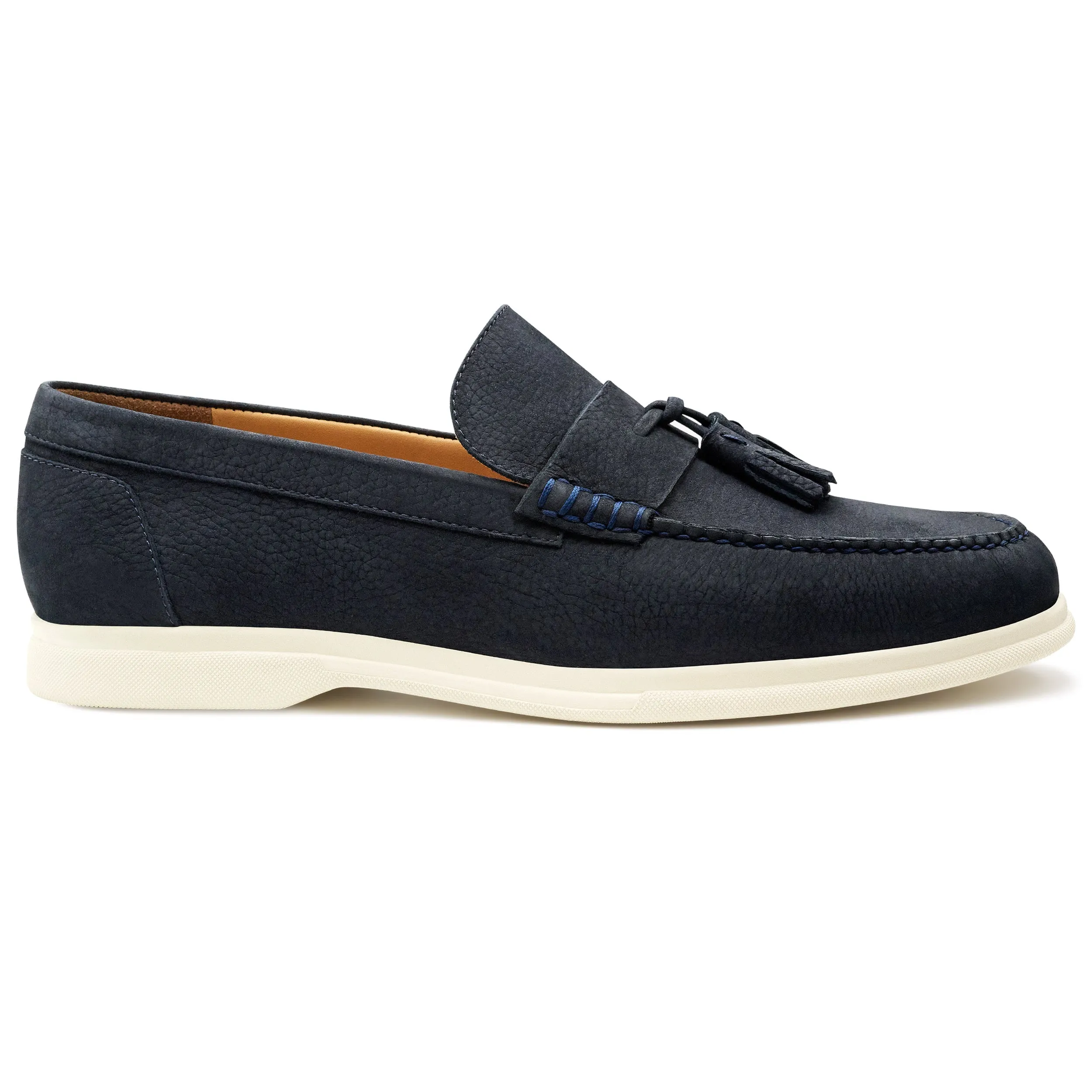 Men´s blue suede tassel loafers