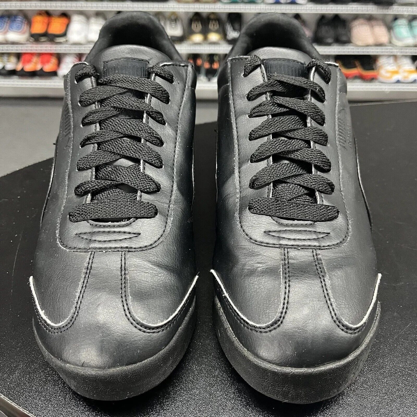 Men's Puma Roma Basic Black-Black 353572 17 Men's Size 11