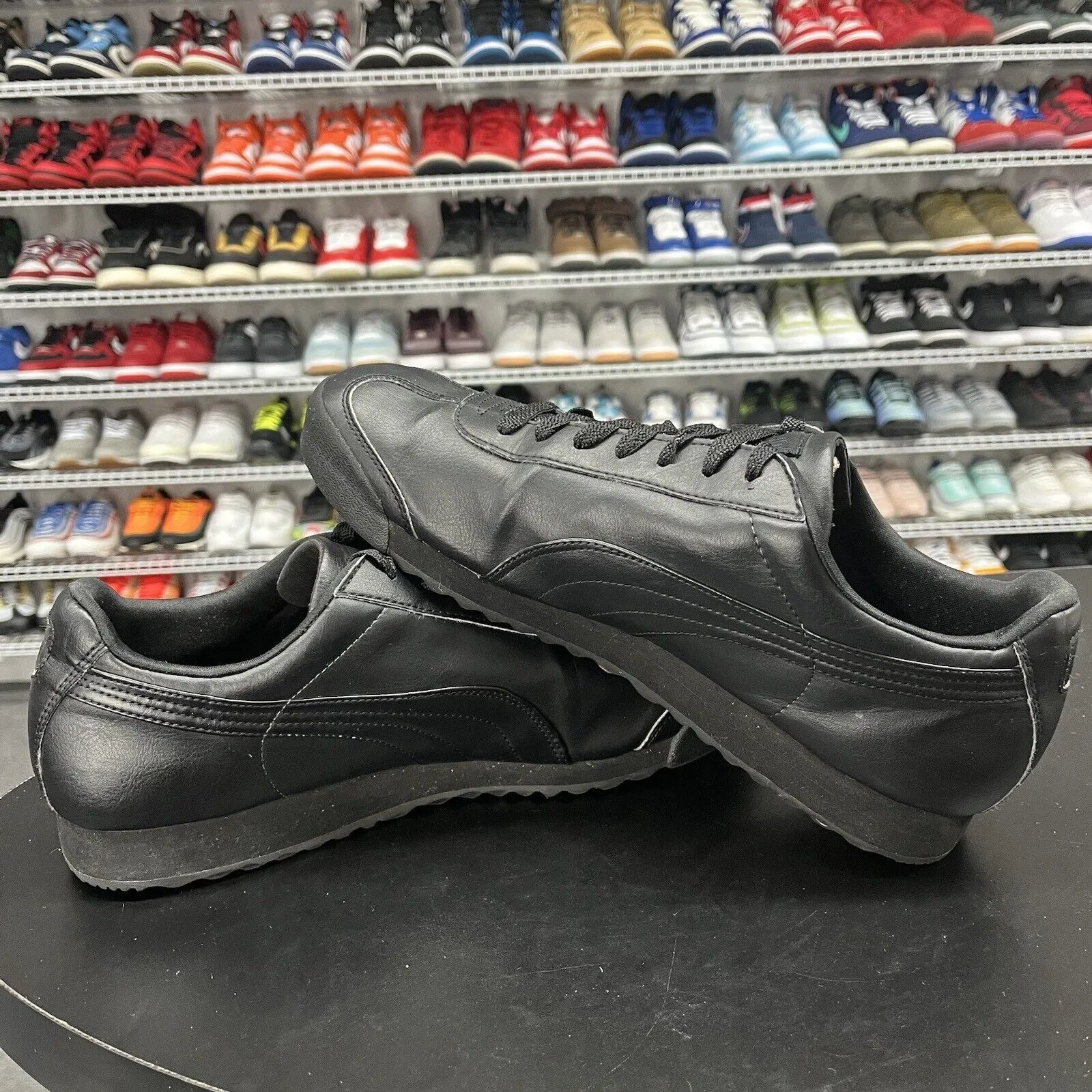 Men's Puma Roma Basic Black-Black 353572 17 Men's Size 11