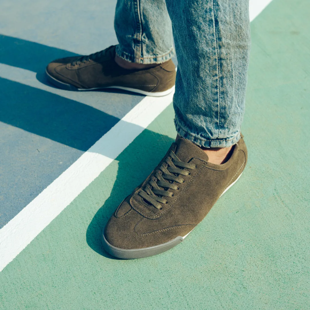 Monkstory Sleek Suede Sneakers  - Green