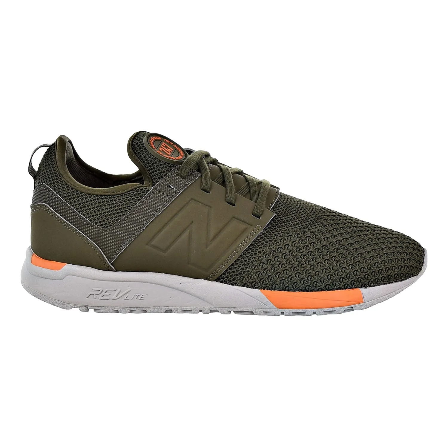 New Balance 247 Winter Knit Running Shoes Men's Olive Green/Orange