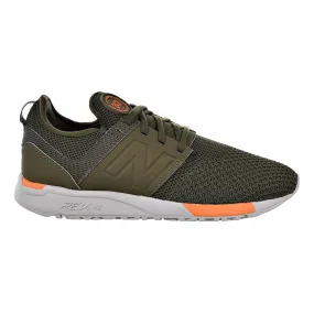 New Balance 247 Winter Knit Running Shoes Men's Olive Green/Orange