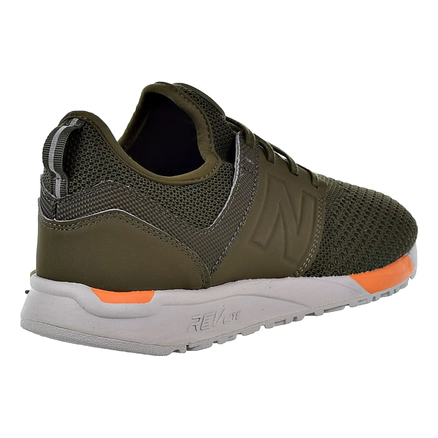 New Balance 247 Winter Knit Running Shoes Men's Olive Green/Orange
