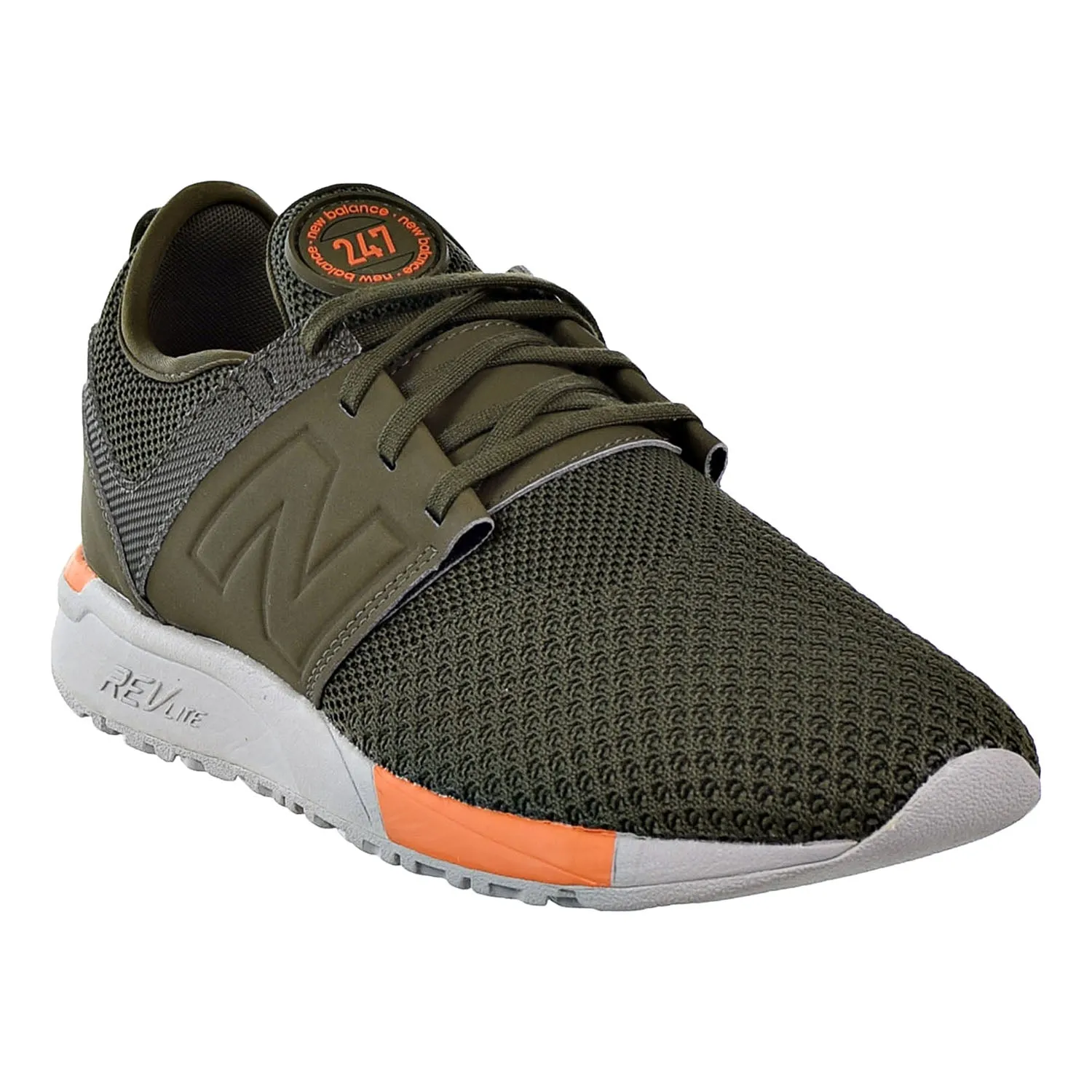 New Balance 247 Winter Knit Running Shoes Men's Olive Green/Orange