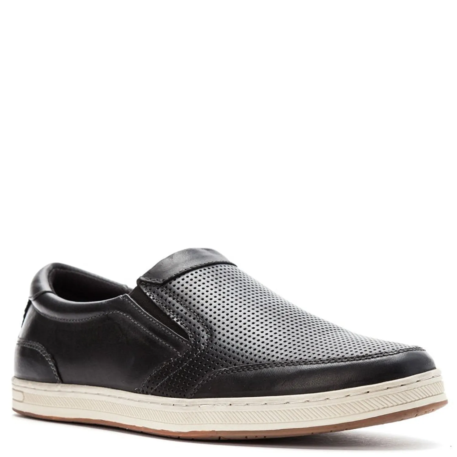 Propet Men's Logan Nubuck, Nylon, Polyurethane, Rubber Slip On Sneakers