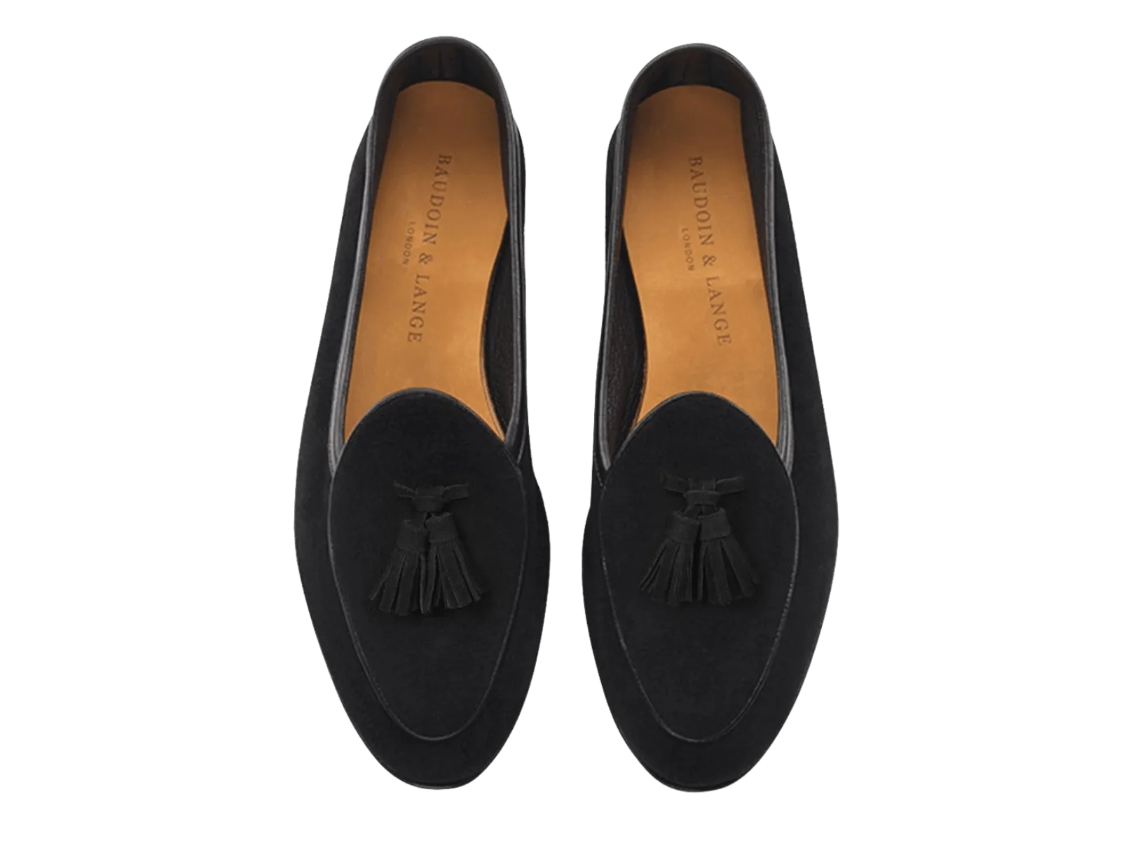 Sagan Classic Tassel Loafers in Obsidian Black Asteria Suede