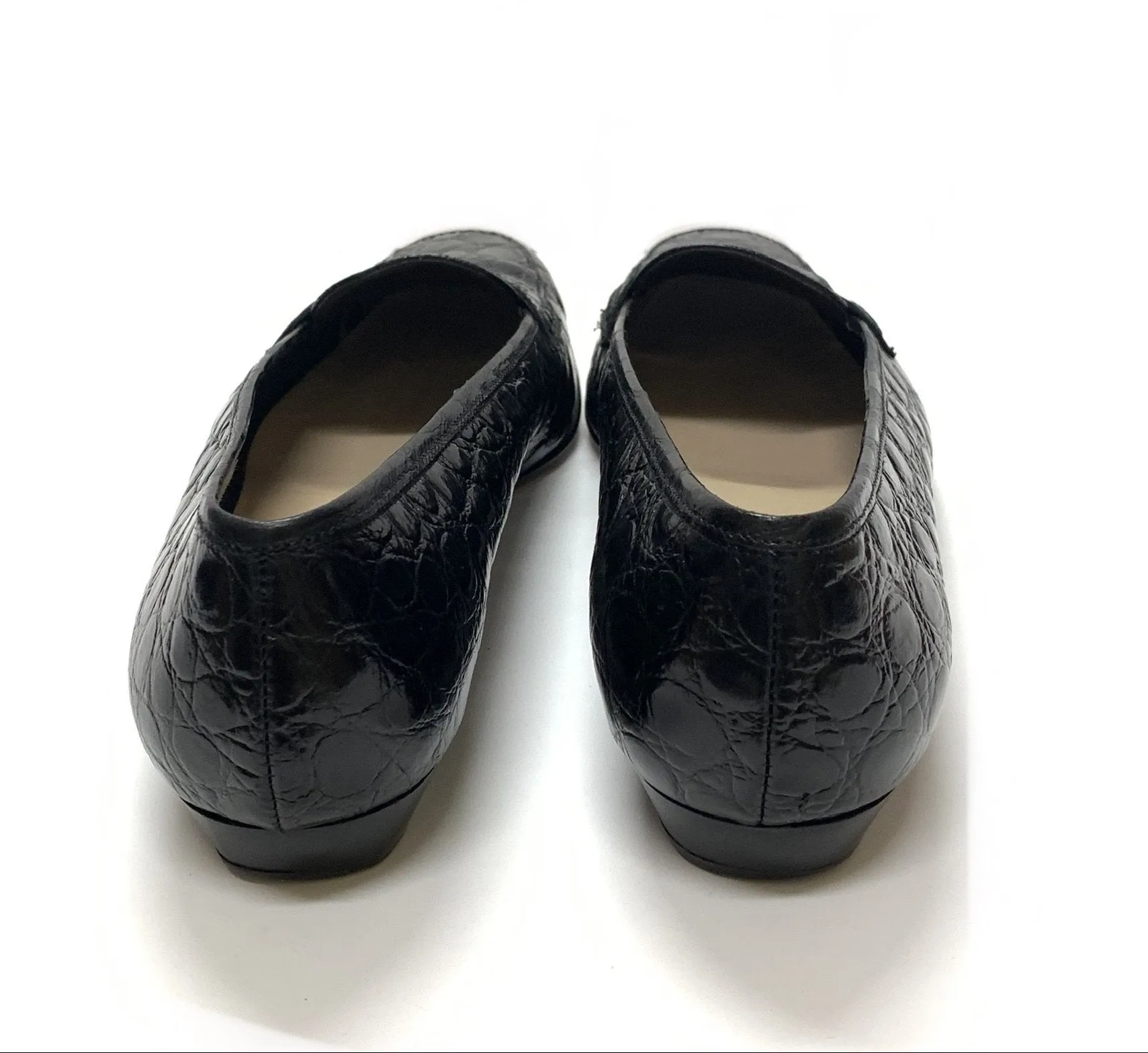 SALVATORE FERRAGAMO CROCODILE PENNY LOAFERS SIZE 8.5 2B