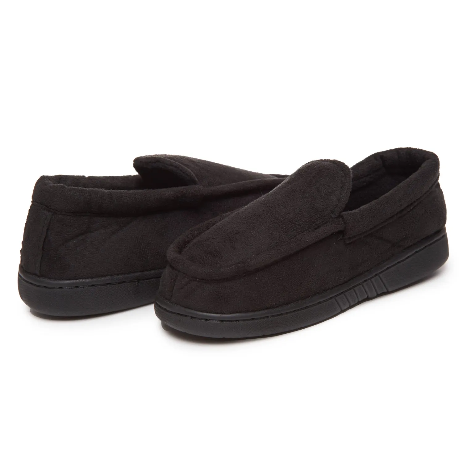 Skysole Boys’ Micro-Suede Slippers, Indoor and Outdoor Moccasin Loafers with Rubber Soles