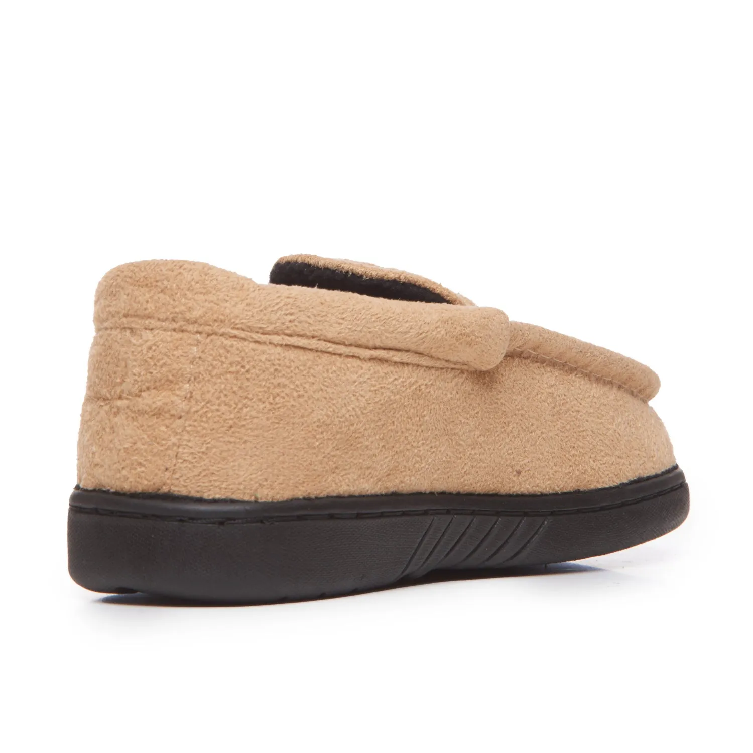 Skysole Boys’ Micro-Suede Slippers, Indoor and Outdoor Moccasin Loafers with Rubber Soles