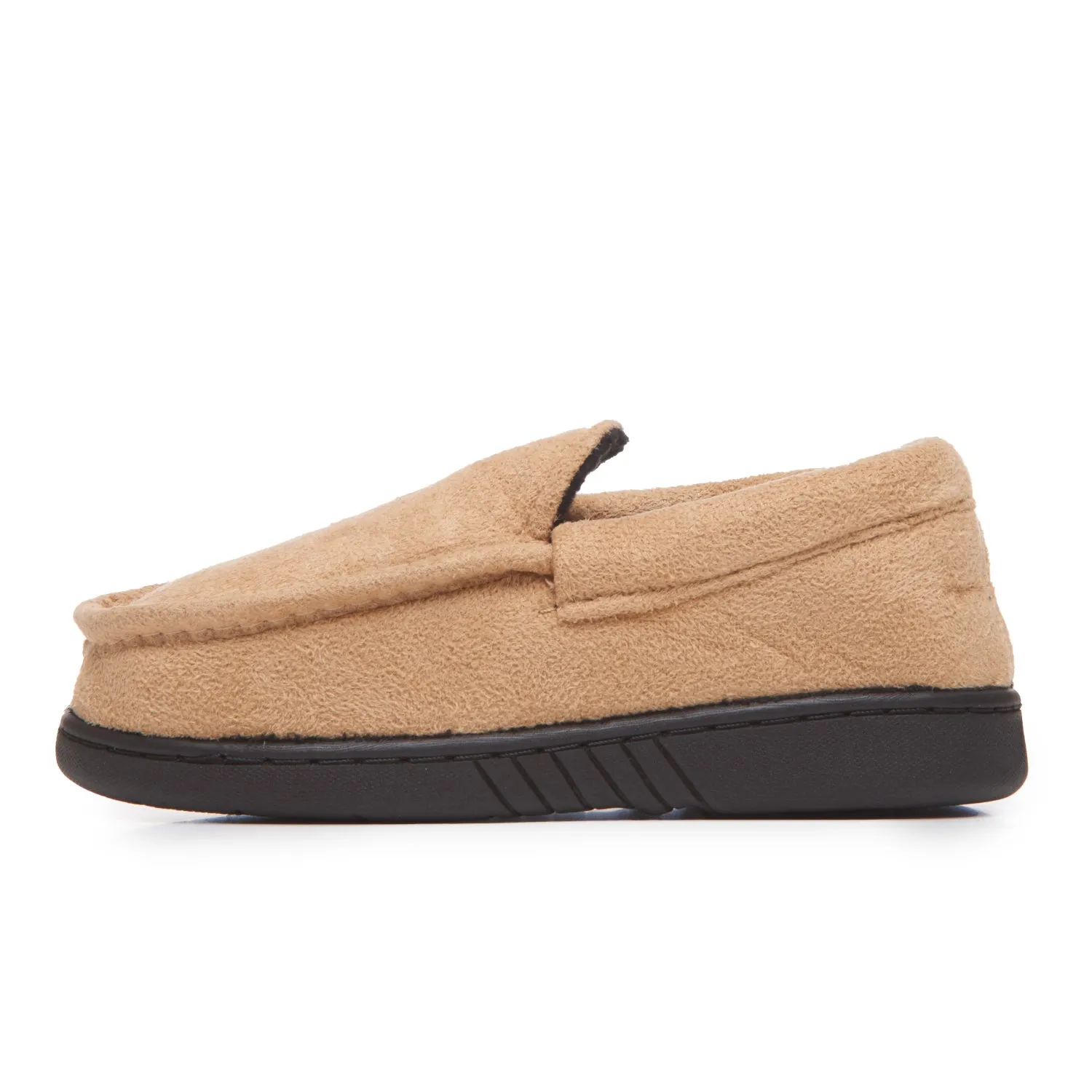 Skysole Boys’ Micro-Suede Slippers, Indoor and Outdoor Moccasin Loafers with Rubber Soles