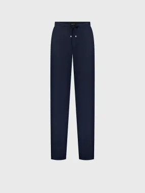 Slim Fit Linen Trousers with Diagonal Pockets