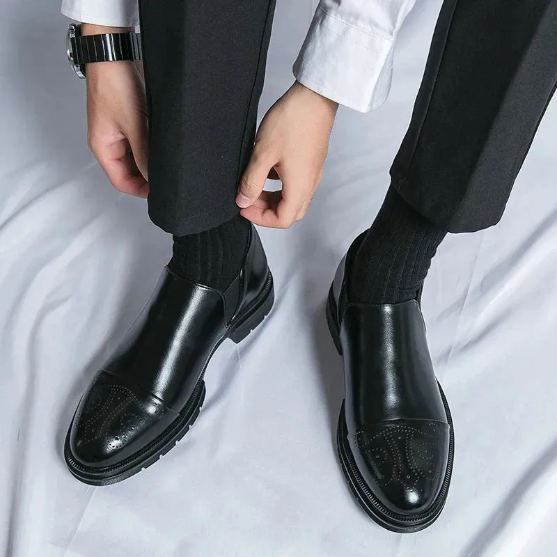Vetro - Leather Brogue Loafers