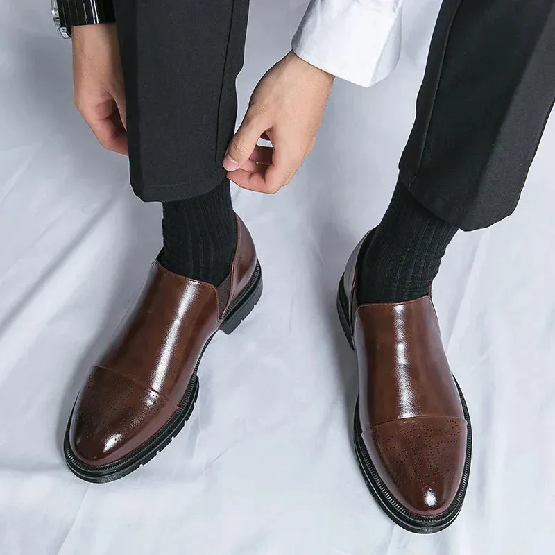 Vetro - Leather Brogue Loafers