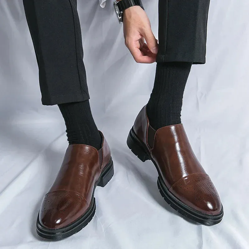 Vetro - Leather Brogue Loafers