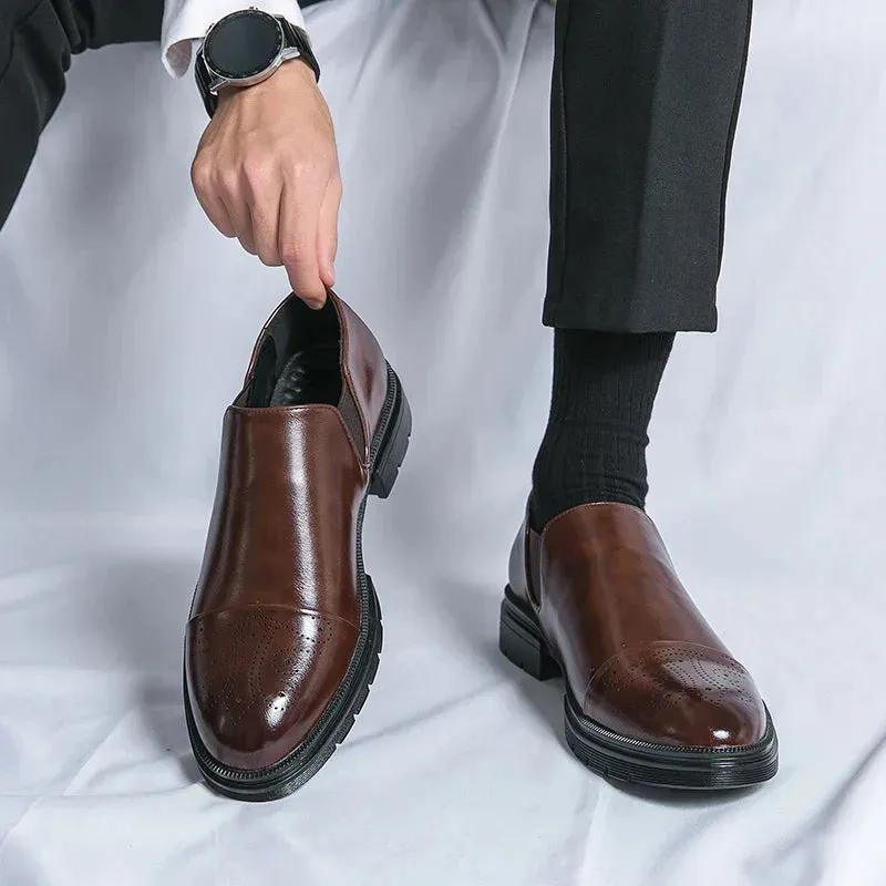 Vetro - Leather Brogue Loafers