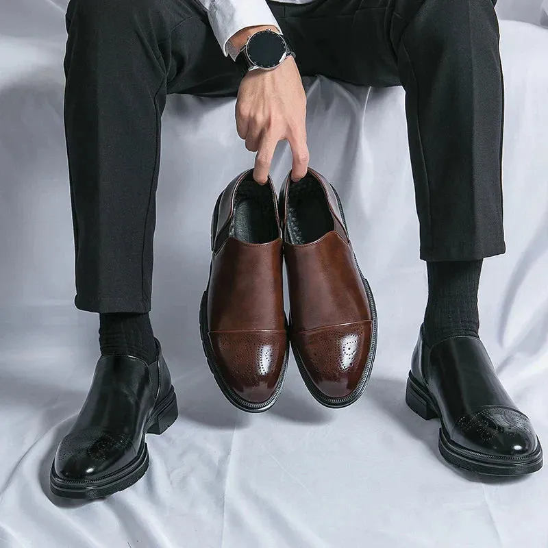 Vetro - Leather Brogue Loafers