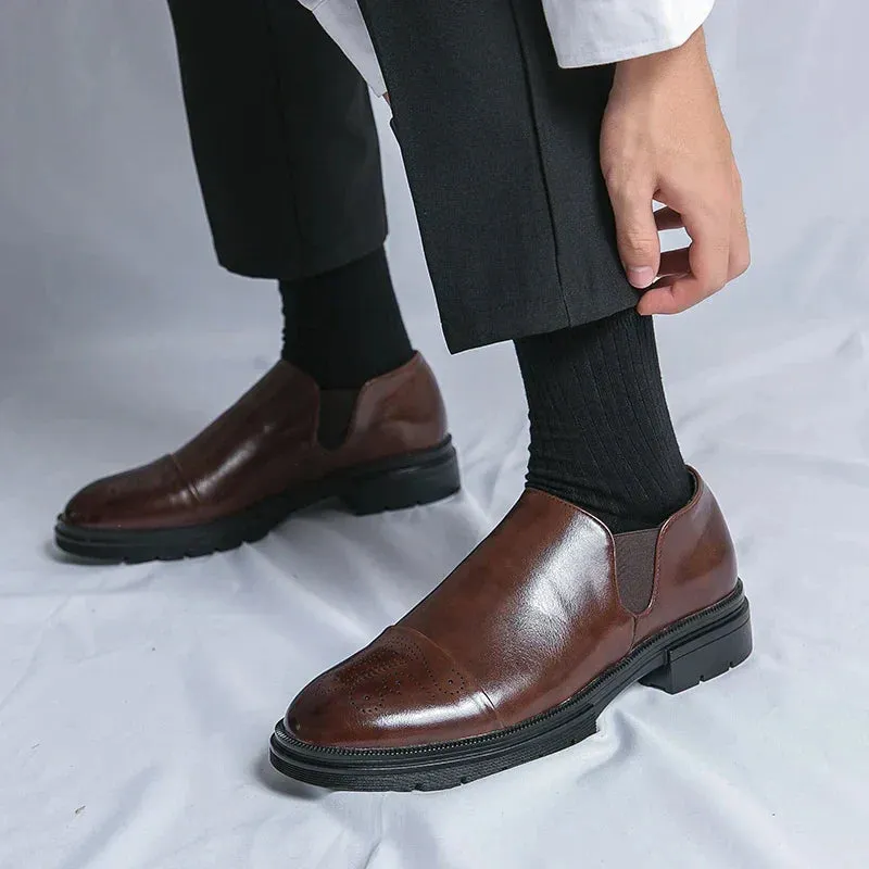 Vetro - Leather Brogue Loafers