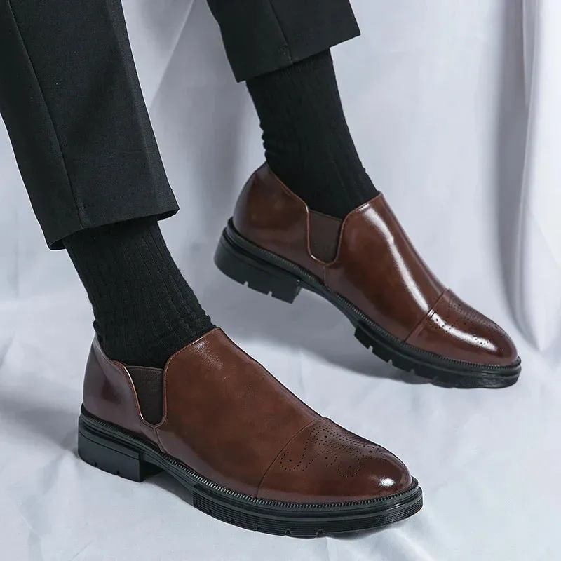 Vetro - Leather Brogue Loafers