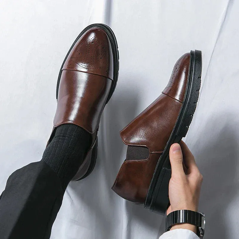 Vetro - Leather Brogue Loafers